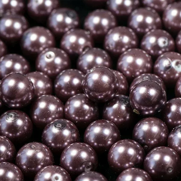 бусина, имитация жемчуга, стекло 16, цвет сиреневый, 16 мм (уп 7 шт)