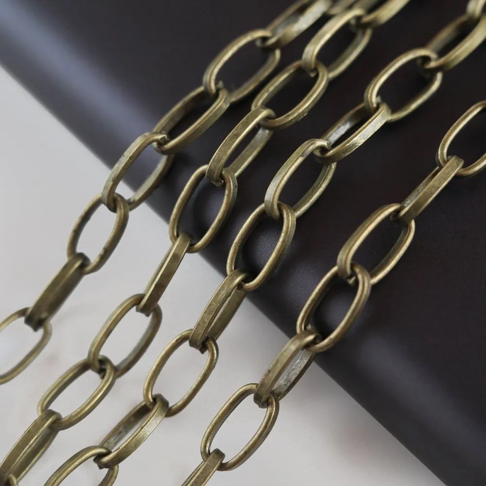 цепочка "трек", цвет античная бронза, звено 10x5x1.5 мм