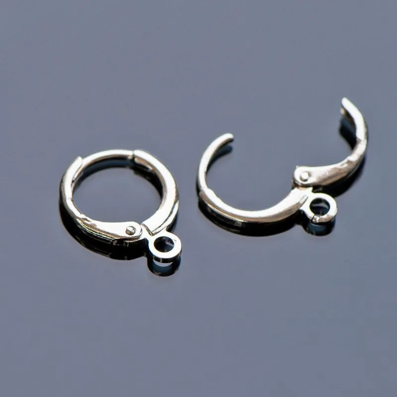 швензы "рондель", покрытие платиной, 14.5x12x1.5 мм 