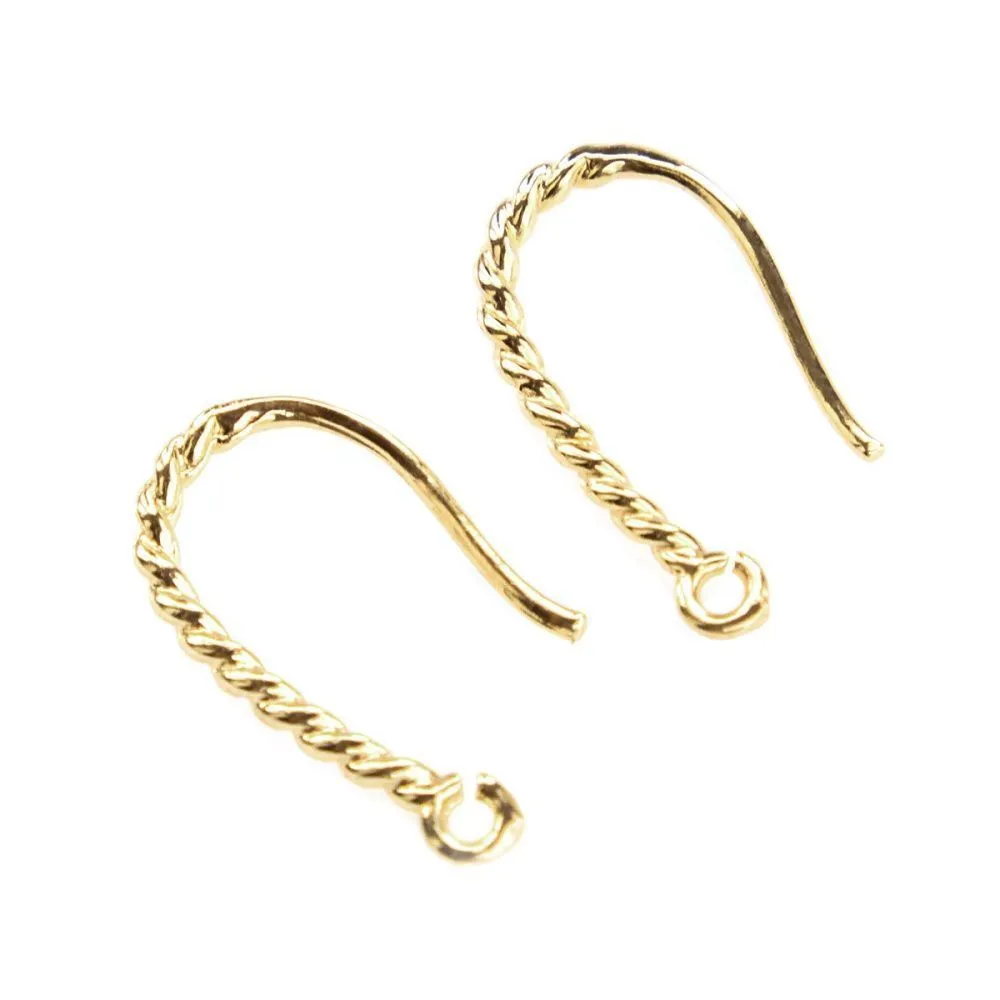 швензы "дениз", позолоченные, 17x9x1.4 мм 