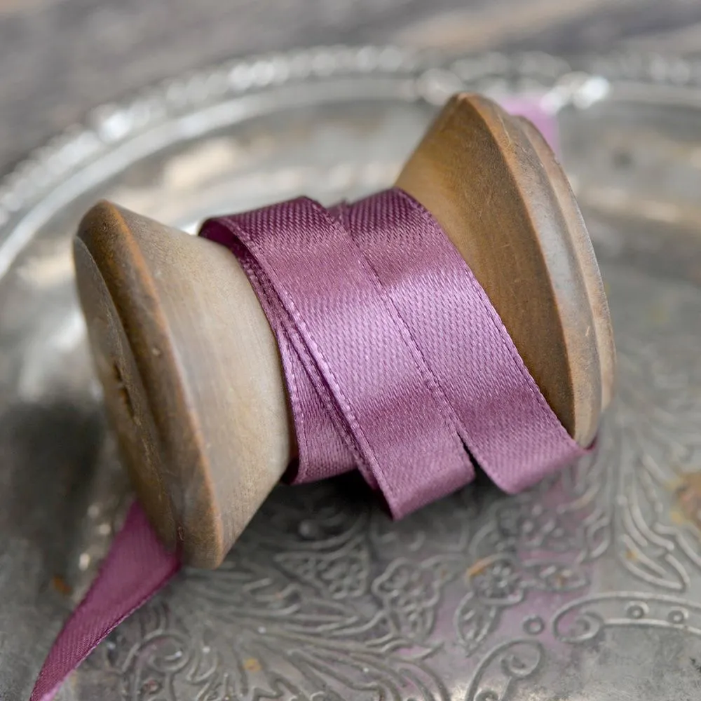 лента, атлас, цвет лилово-сиреневый, ширина 10 мм ленты