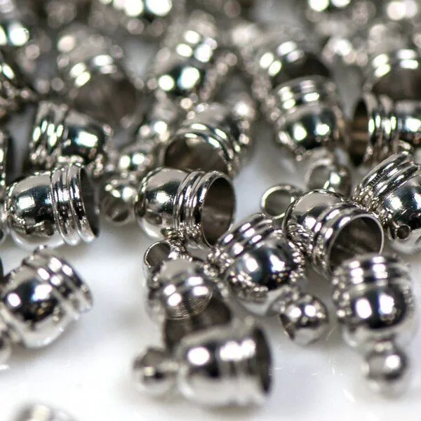 концевик для шнура "белл", цвет платина, 8х5 мм