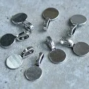 Бейл с площадкой для кабошона, цвет античное серебро, 18x10x5.5 мм 