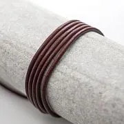 Шнур кожаный, цвет шоколадный, диаметр 2.5 мм
