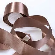 Лента, атлас, цвет какао, ширина 50 мм