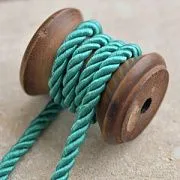 Шнур витой из нейлона, цвет ярко-бирюзовый, 5 мм