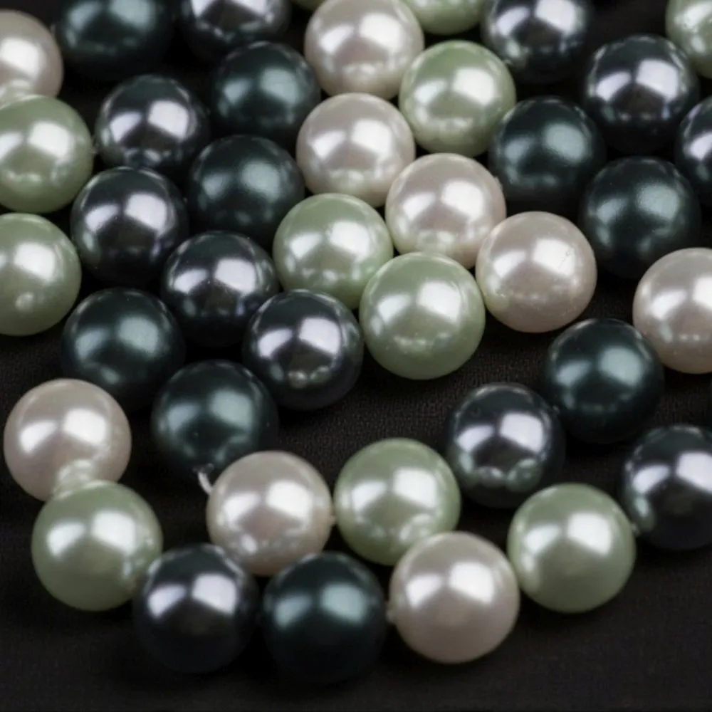 ракушечный жемчуг круглый, цветовой микс, 8 мм