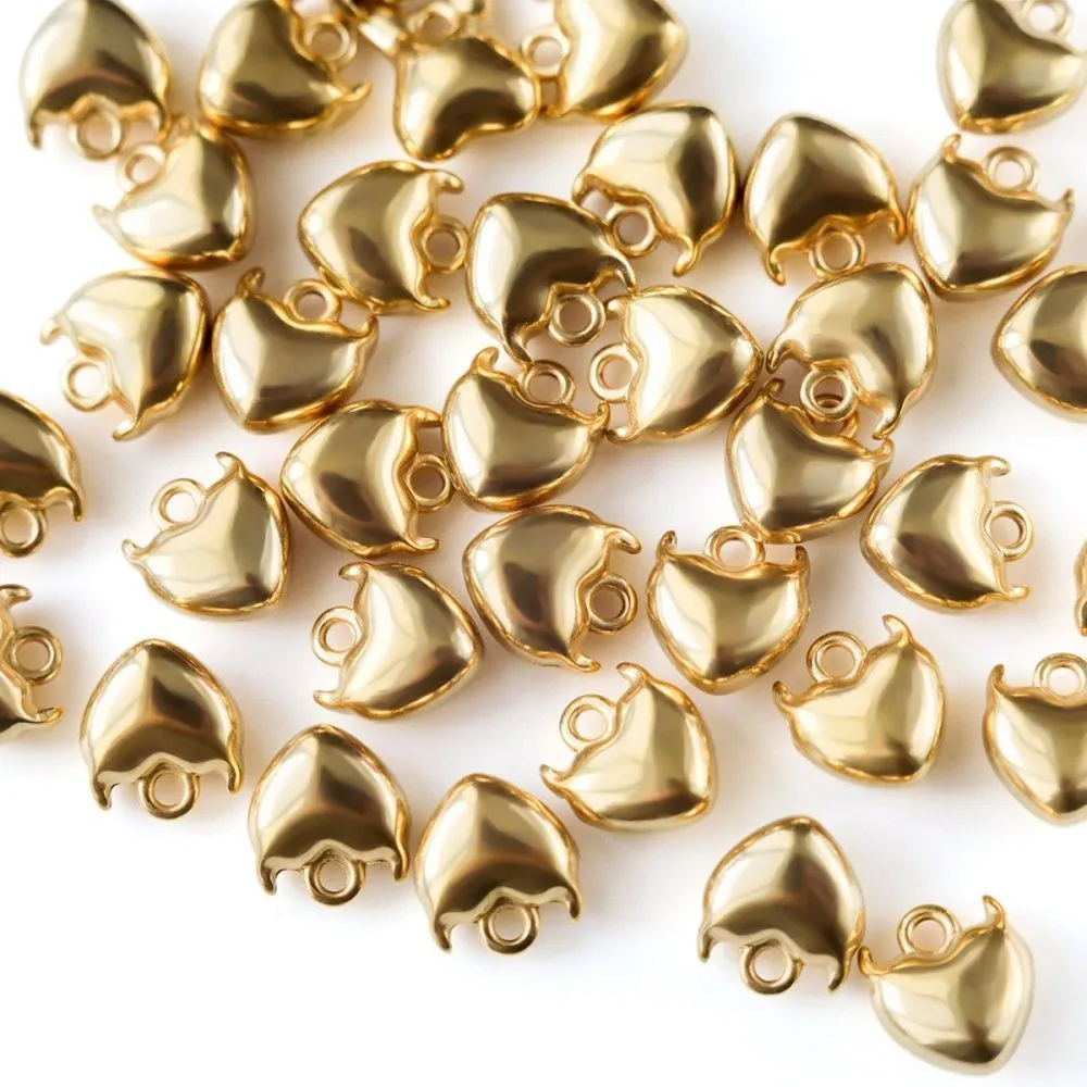 подвеска сталь "№13", позолота, 8x7x4 мм