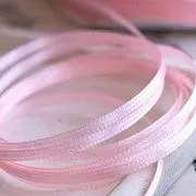 Лента, атлас, цвет розовый светлый, ширина 3 мм