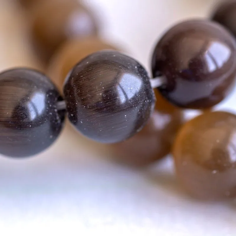 бусина "кошачий глаз", стекло, цветовой и размерный микс (уп.20 г)