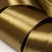 Лента, атлас, цвет оливковый зеленый, ширина 50 мм