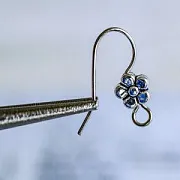 Швензы "Цветок", цвет античное серебро, 18х18х3 мм