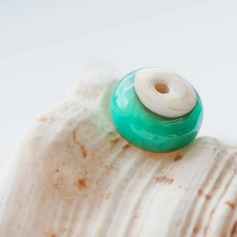 бусина, мурано "акватика", абакус, 16х8мм