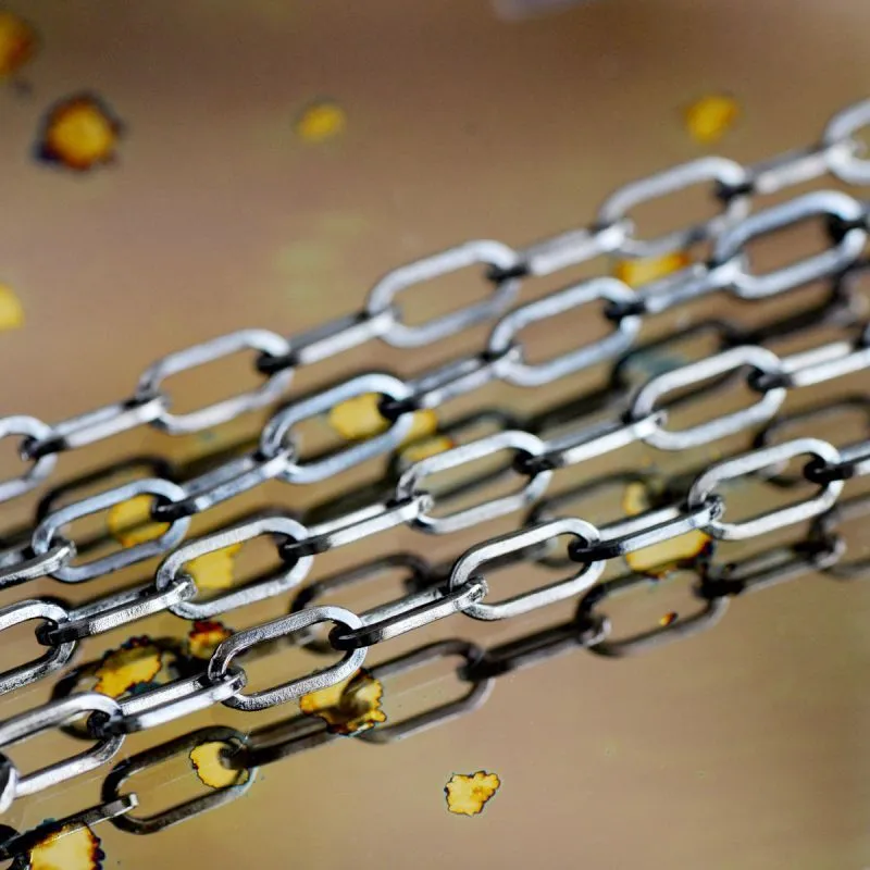 цепочка "скрепка", цвет черный, звено 9.5x4.5x1 мм