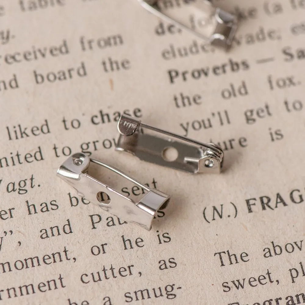 основа для броши "ричи", цвет платина, 15x4x5 мм