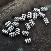 Бусина "Туба", 304 Stainless Steel, цвет стальной, 4.5x5 мм