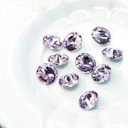 Кабошон стекло Риволи, цвет Lt.Pink, 12 мм