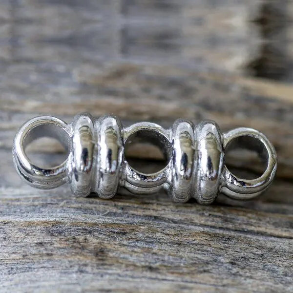 разделитель тройной "узел", цвет платина, 20x6x6 мм