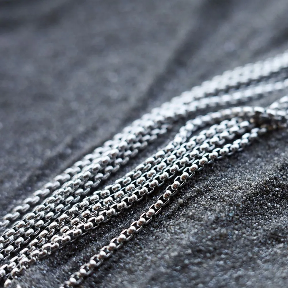 цепочка "венецианская цепь 304", цвет стальной, звено 2x2x1 мм