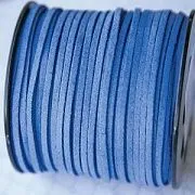Шнур из искусственной замши, васильковый, 3х1.4 мм