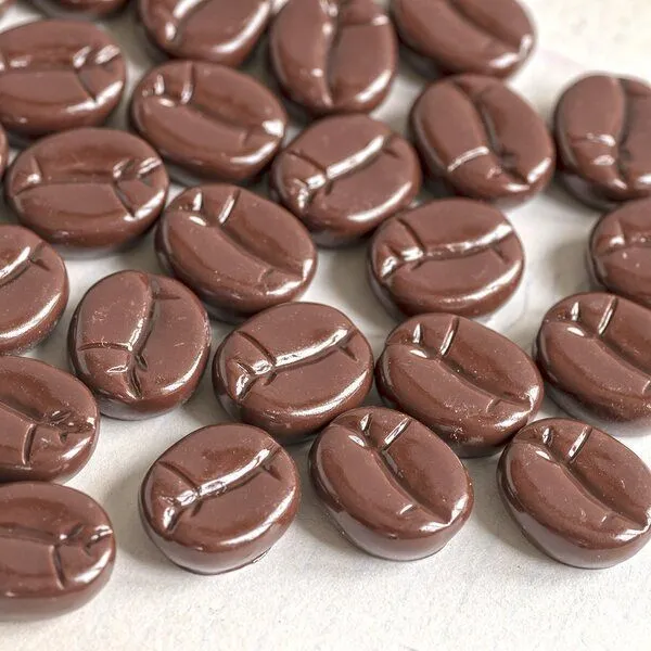 кабошон из смолы "кофе", цвет коричневый, 16x13x6 мм