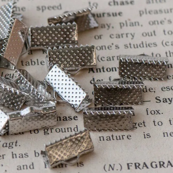 зажим для ленты, цвет платина, 13x7 мм