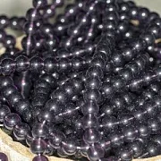 Бусина, стекло 6, цвет фиолетовый, 6 мм