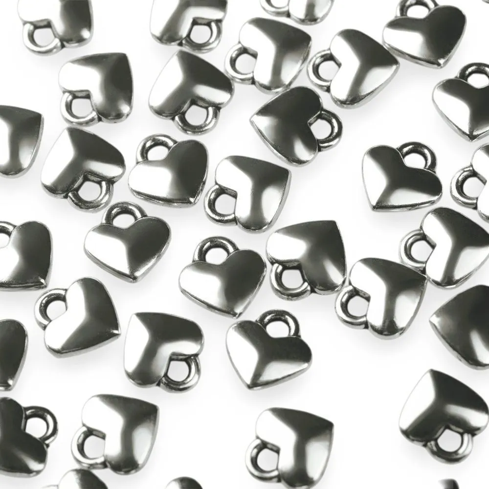 подвеска металл "харти", цвет античное серебро, 8x7x2.5 мм