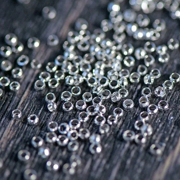 кримп, цвет серебро, 2х1.2 мм  (уп 120 шт)