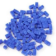 Бусина, Лэмпворк "Блок", стекло, цвет индиго, 11-12x5.5-6.5x5-6 мм