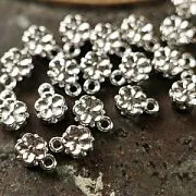 Бейл "Незабудка", цвет платина, 8x6x4 мм (уп 20 +/-2 шт)