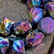 Бусина кварц осколки крупные, цвет радужный, 25-18x28-20x20-10 мм (уп. 20 г)