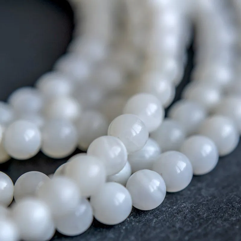 бусина из ракушки, "сишелл", цвет белый, 4 мм