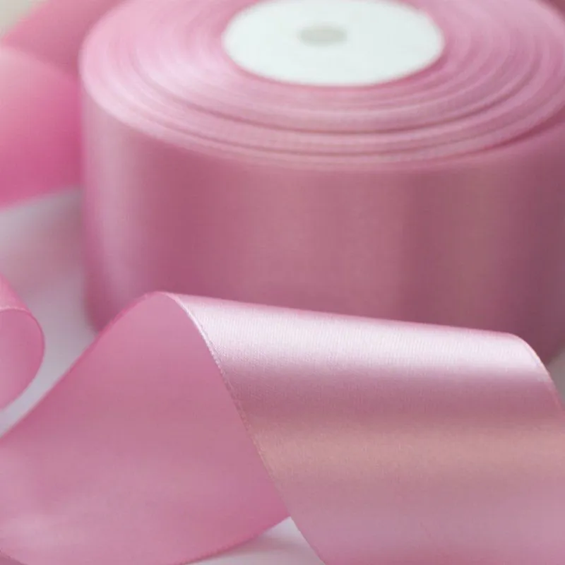 лента, атлас, цвет ярко-розовый, ширина 50 мм ленты