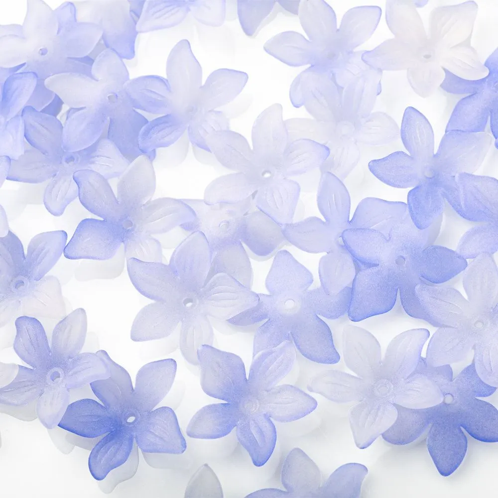 бусина, акрил "оксалис", матовая, цвет сиреневый, 24x25.5x5.5 мм