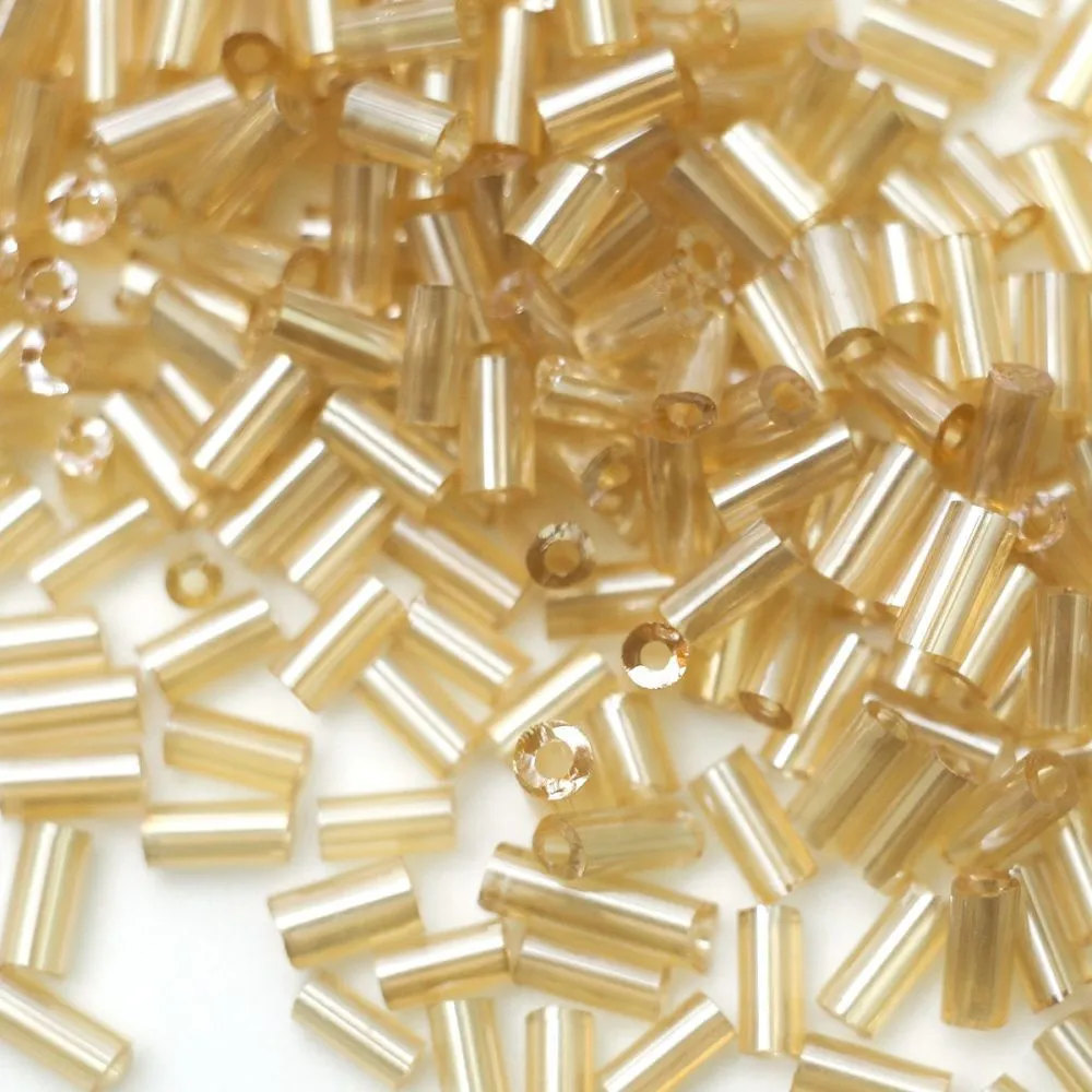 бисер "радуга", стеклярус, цвет золотистый прозрачный/люстровый (уп 7 г)