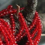 Бусина, стекло абакус 3,5, граненая, цвет винный перламутровый, 3.5х2.5 мм (уп 50+/-10 шт)