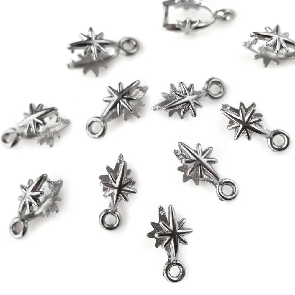 бейл "звезда", 304 stainless steel, цвет стальной, 13x6 мм