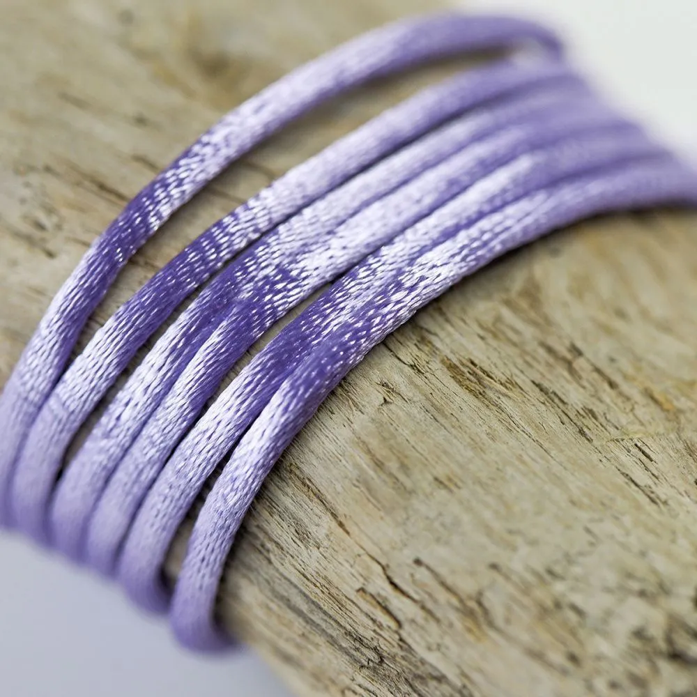 шнур атласный для кумихимо, цвет сиреневый, 2 мм