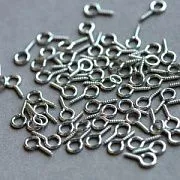 Штифт с резьбой, цвет платина, 13x6.5x1.5 мм (уп 20 шт)