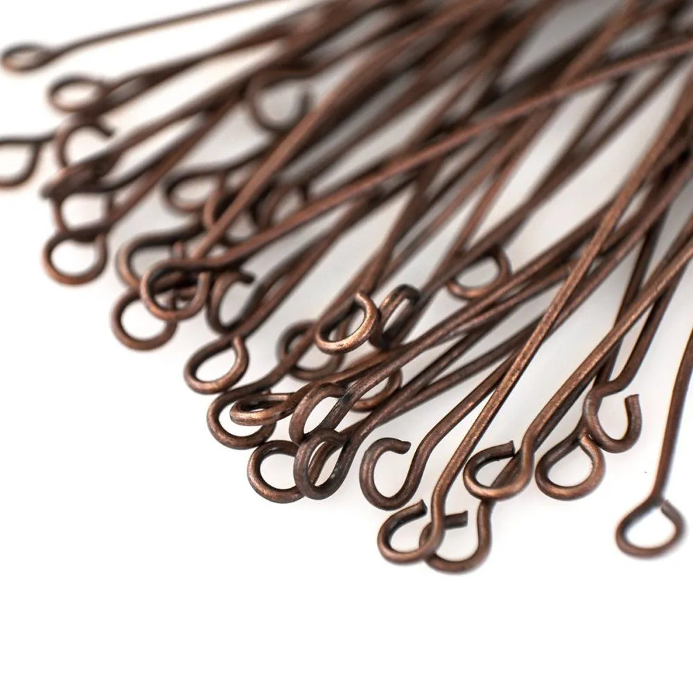 пины с петлей, цвет красная медь, 50х0.7 мм (уп ок. 180 шт)