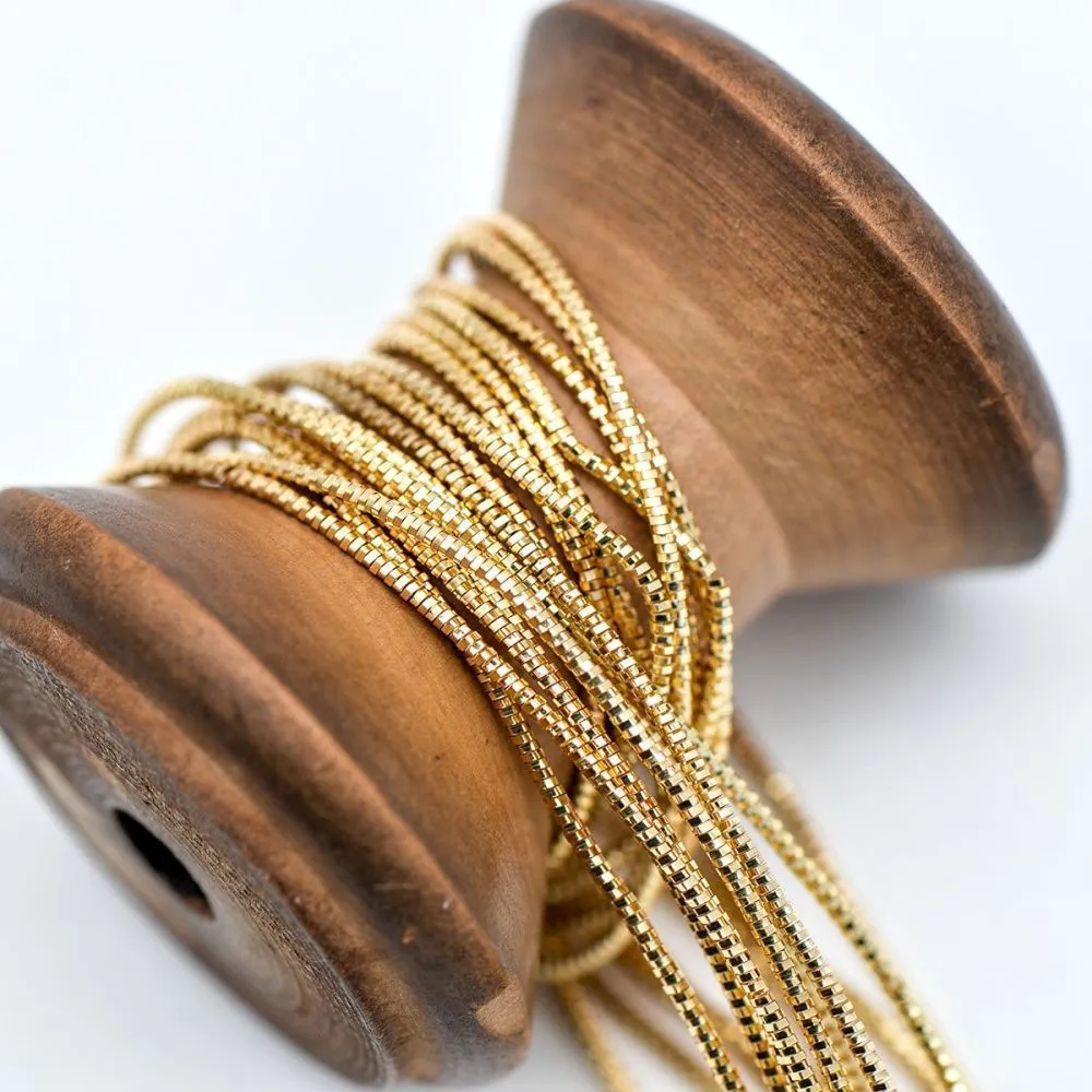 канитель трунцал, цвет светлое золото, 1.2 мм