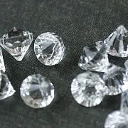 Подвеска акриловая "Даймонд", граненая, цвет прозрачный, 15x15 мм