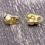 Калотта вертикальная, цвет золото, 6x3.5 мм  (уп 30 +/-2 шт)