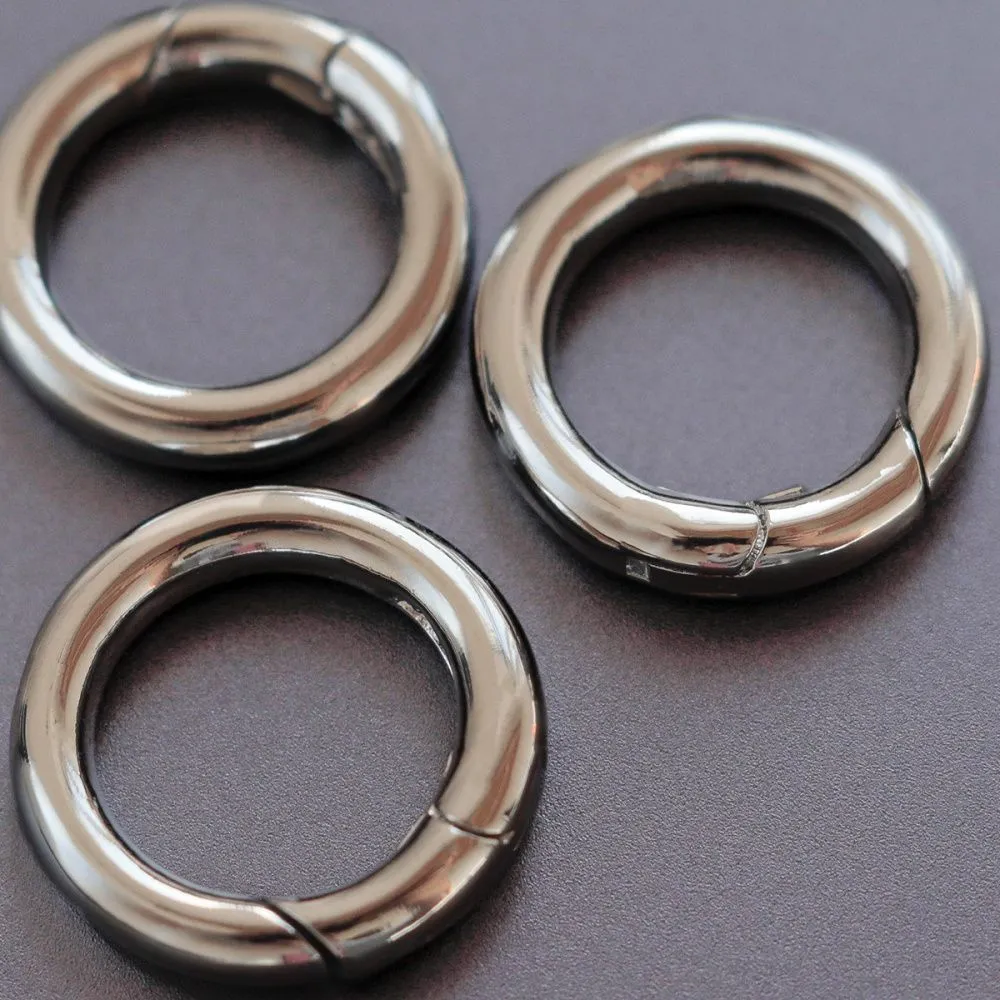 Замочки замочек-кольцо, цвет платина, 15x14.5x3 мм