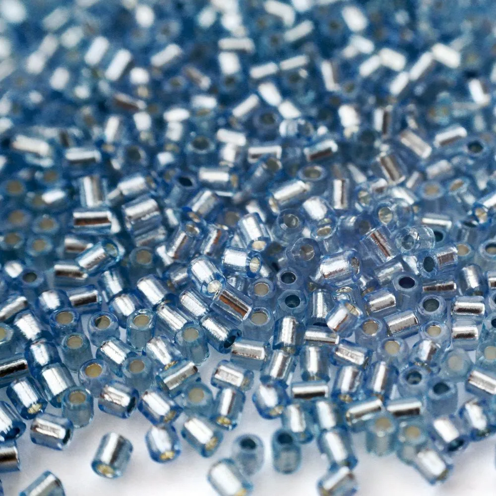 бисер "радуга", рубка, цвет серо-голубой/серебрение (уп 7 г)