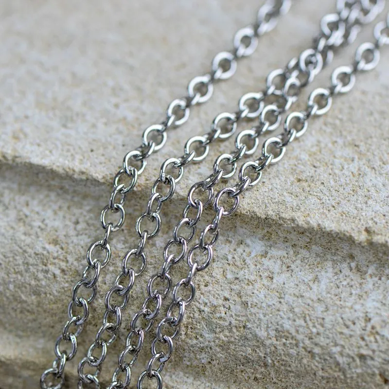 цепочка "кросс макси", цвет платина, звено 5.5x4x1 мм