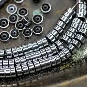 Бусина гематит синт., металлизир., рондель, цвет платина, 4x2 мм (уп. 30 шт.)