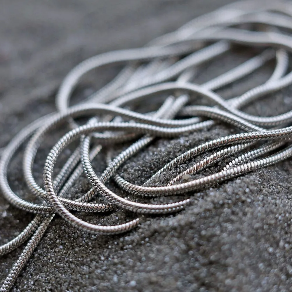 цепочка "снейк 304", цвет стальной, толщина 1.2 мм