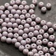 Бусина, стекло 4, цвет розово-коричневый, 4 мм (уп 50+/-5 шт)